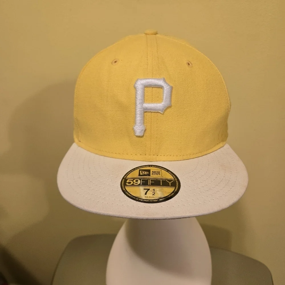 New Era Pittsburgh Pirates Two Tone Color Pack 59FIFTY Fitted Hat Yellow 7 1/2
